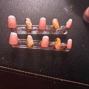 Hand painted and designed press on nails